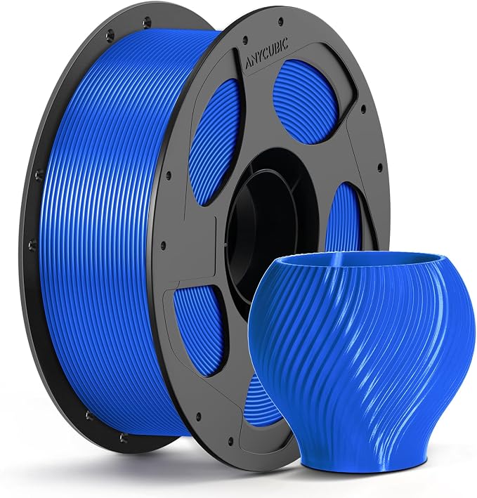 ANYCUBIC PETG Filament 1.75mm, 3D Printer Filament, Dimensional Accuracy +/- 0.02mm, Exceptional Toughness, Print with Most FDM 3D Printers, 1KG Reusable Spool, Lake Blue