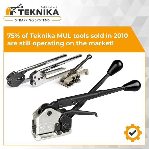 IDL PACKAGING Teknika MUL-20 Heavy Duty Sealless Combination Tool for High Tensile Steel Strapping, Adjustable for 3/4" and 5/8" Strap Width