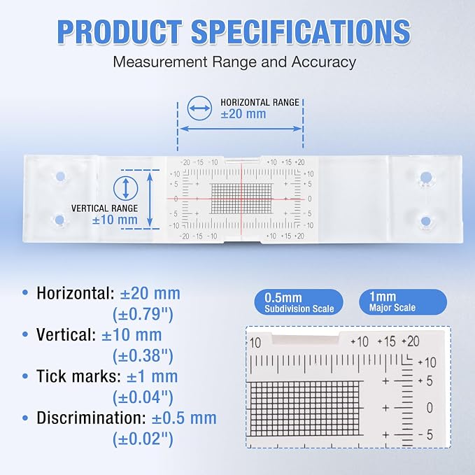 Concrete Crack Monitor, Crack Monitoring Record Standard Tell-Tale Crack Monitor for the Standard and Corner Tell-Tale (5 PCS)