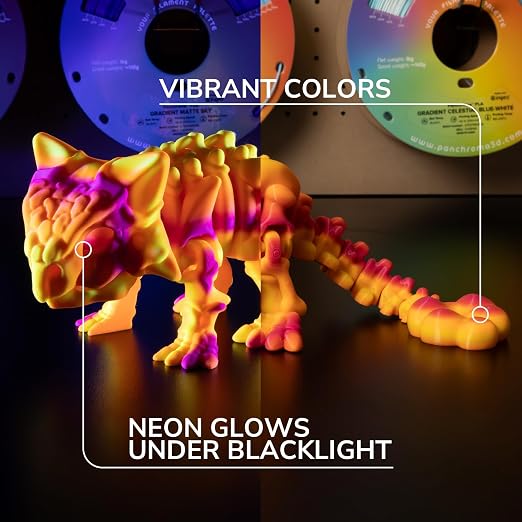 Polymaker Panchroma PLA Filament 1kg, Gradient 3D Printing Filament 1.75mm | Halloween Neon, Neatly Wound PLA for Easy Print & Smooth Feeding. Compatible with Bambu Lab & Most 3D Printers