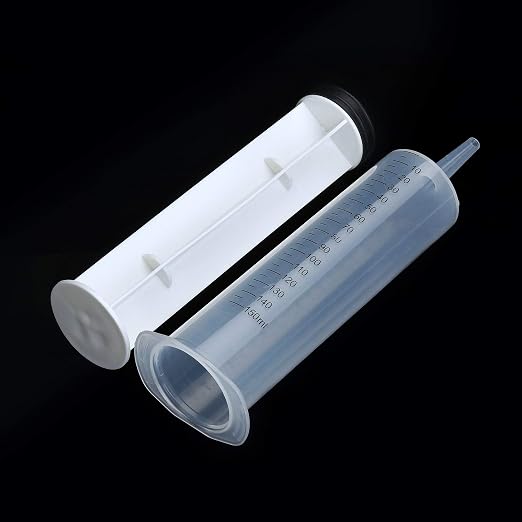 12 Pack 150ml Syringes, Large Plastic Garden Syringe for Scientific Labs, Watering, Refilling