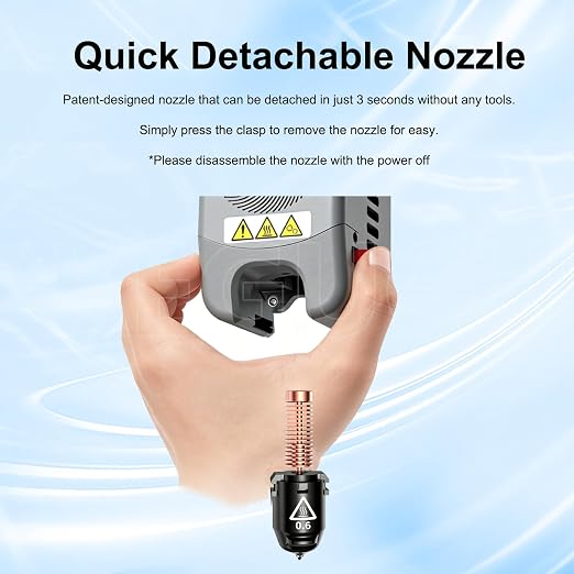 1 PK Original 0.6mm AD5M Nozzle for Flashforge AD5M/AD5M Pro, High Flow Rate for Faster Printing,Wear-Resistant for Abrasive Filaments Like Carbon Fiber,Durable & Quick-Change Design AD5M Accessories