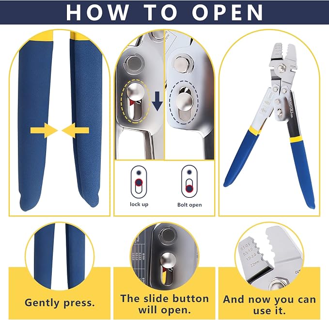 Yangoutool Wire Rope Crimper,Wire Rope Crimping & Cutting Tool: Versatile 2-in-1 Sheet Metal Swaging, Handles 0.1mm-2.2mm Aluminum Oval, Double Barrel Stop Ferrules, Ideal for Hand Tool Enthusiasts