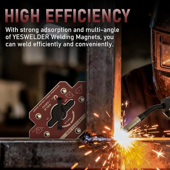 YESWELDER Switchable Welding Magnet 92LB On/Off Switch Arrow Magnetic Welding Holder, Holding Power Welding Accessory