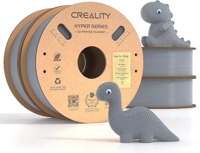 Creality Hyper PLA Filament 4KG, Up to 600mm/s High Speed 3D Printer Filament PLA 1.75mm, No-Tangling Stronger Toughness Fit Most 3D Printers