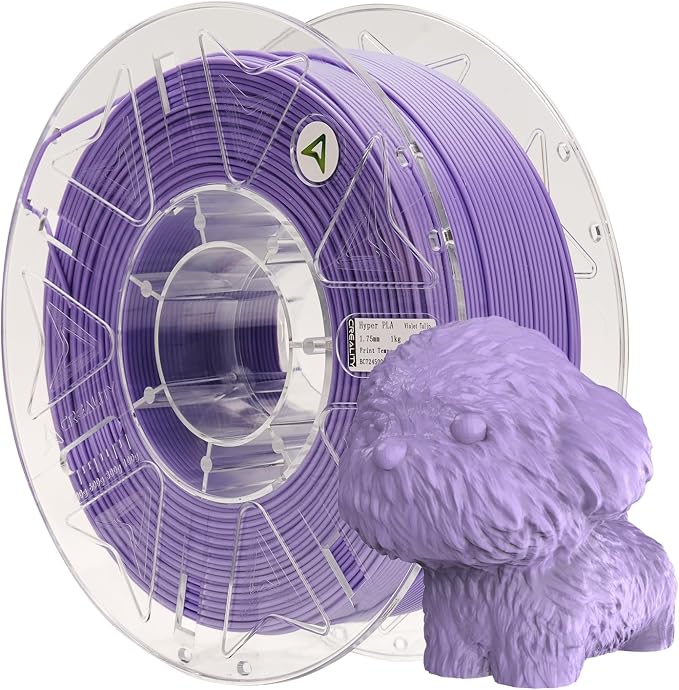 Creality Hyper PLA Filament 1.75mm, RFID 3D Printer Filament for High-Speed Printing up to 600mm/s, ±0.03mm Accuracy, 1KG/Spool (2.2lbs), 3D Printing Filament for Most 3D Printers (Lavender Purple)