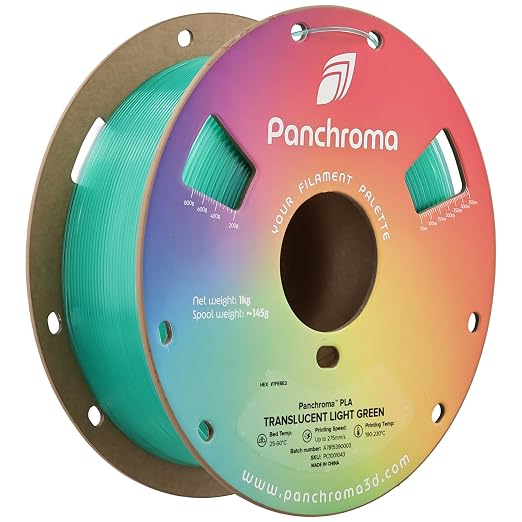 Polymaker Panchroma Translucent PLA Filament 1.75mm, 1kg, Light Green | Neatly Wound, Semi Transparent PLA, Easy Print & Smooth Feeding, Compatible with Bambu Lab & Most 3D Printers