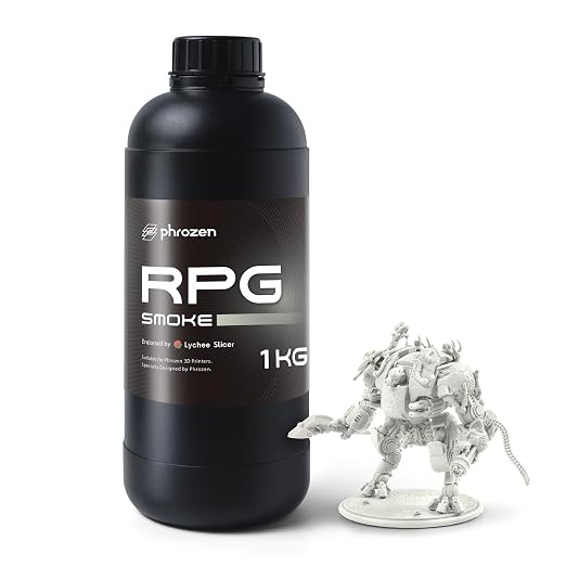 phrozen 3D Printer Rapid Resin [RPG], Low Shrinkage Superior Precision Smooth Surface Finish, 405nm LCD UV-Curing Photopolymer Resin, Smoke (1KG)