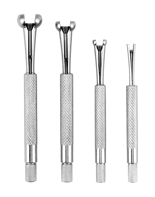 QWORK Stainless Steel Telescoping Bore Gauge Set - 1/8" to 1/2" Range and T Bore Hole Gauge Telescopic Gauge 6 Pcs 5/16" to 6"