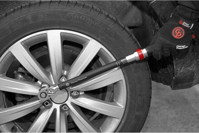 Chicago Pneumatic CP8915 - Manual Torque Wrench, 1/2 Inch, Torque (Min/Max) 30-150 ft. lbf / 40-200 Nm, Automotive, Bike Torque Wrench, Car Garage, Home Improvement Hand Tool, Heavy Duty