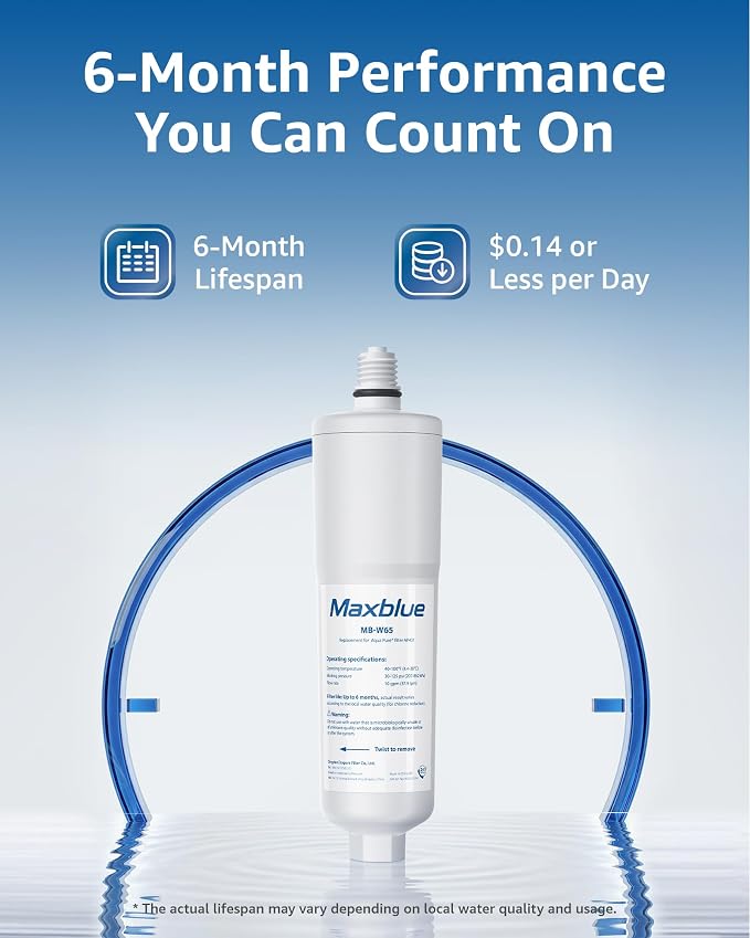 Maxblue Scale Inhibitor Water Filter Replacement for Aqua-Pure® System AP431, Aqua-Pure® AP430SS Whole House Scale Inhibition Inline Water System, Pack of 3