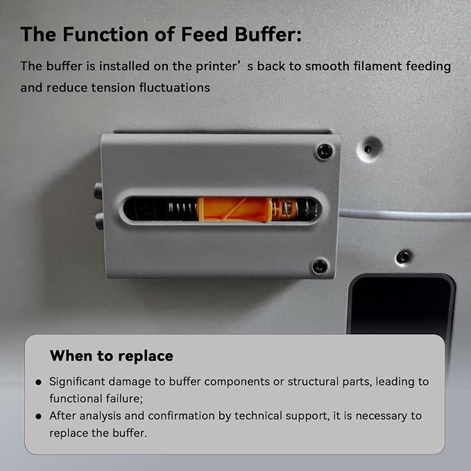 Original Bamboo P2S Feed Buffer, Replacement Filament Buffer, Reduces Tension Fluctuations for Smooth Feeding，Only Compatible with the Bambu Lab P2S 3D Printer