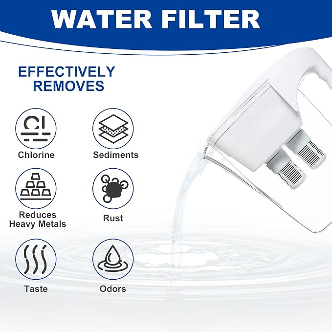 Water Filter, Replacement Compatible with Seychelle Water Filter Pitcher 32 oz/Dual-Filter 64 oz pH Enhancing Filtration, 4 Count