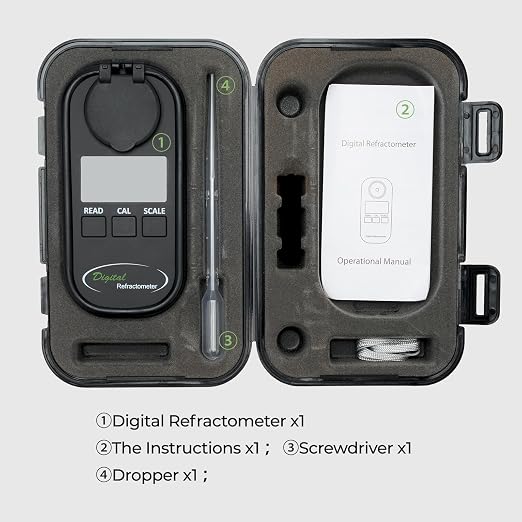 Digital Salinity Refractometer Salinity Meter Salt Meter Range 0-28%, Specific Gravity 1.000-1.217