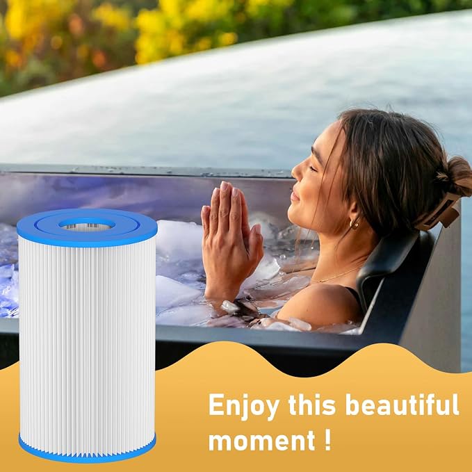 Cold Plunge Filter 20 Micron 5" x 2.5" Water Filter Replacement Cartridge Compatible with Any Cold Plunge System Ice Pod Ice Bath Filter (12-Pack)