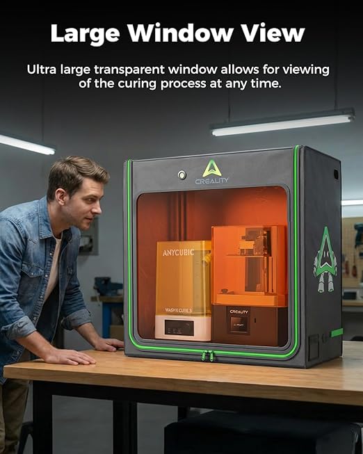 Creality Official Resin 3D Printer Enclosure with Fan Interface, 1000x500x1000mm Extra Large Space 3D Print Cover, Constant Temperature Dustproof Isolate Noise, Compatible with LCD Resin UV 3D Printer