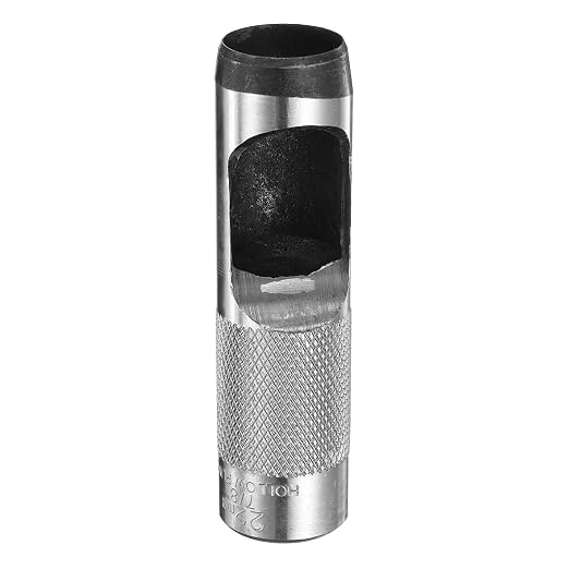 HARFINGTON Leather Round Hole Punch, 22mm Hollow Hole Puncher Cutter Carbon Steel Circle Hole Punching Cutting Tool for Belt/DIY Leather Craft