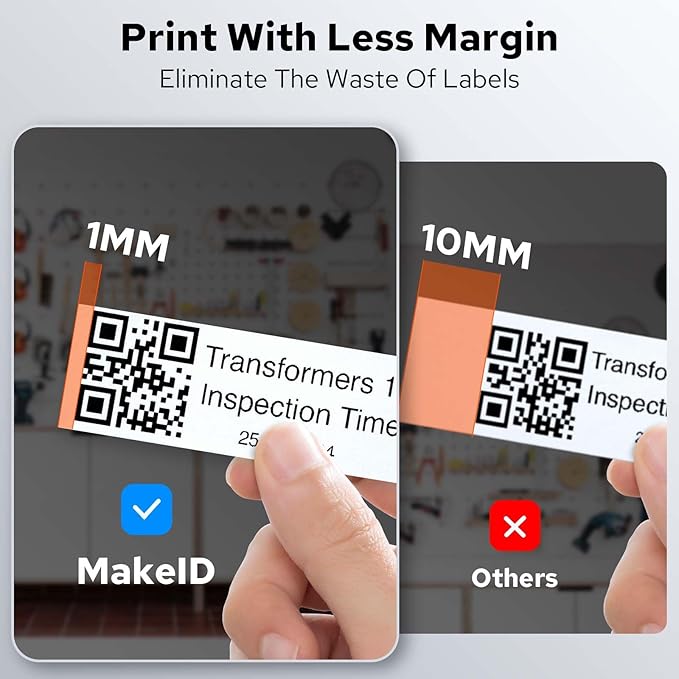 Makeid P31 Industrial Label Maker, Portable Bluetooth Printer with 0.75" x 19.68ft L Label, Wire and Cable Labeling Machine for Job Sites