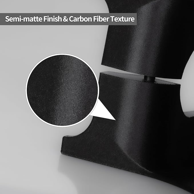 TINMORRY Carbon Fiber PETG Filament 1.75 mm, High Rigidity & Strength PETG CF 3D Printer Filament, Compatible with Most FDM 3D Printers, 2 KG 1 Spool, Black