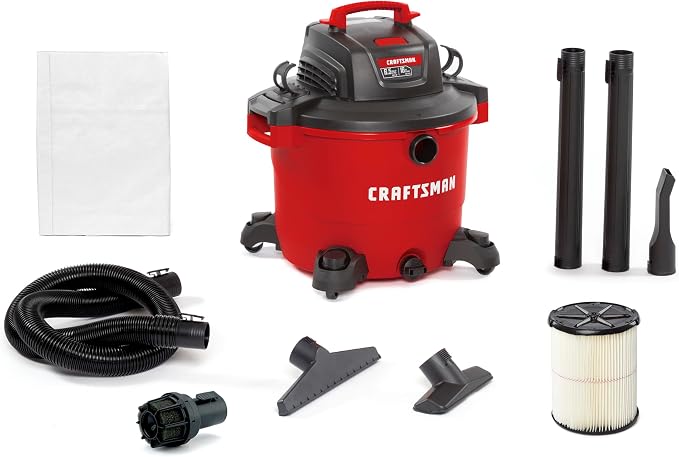 CRAFTSMAN CMXEVBE18695 16 Gallon 6.5 Peak HP Wet Dry Shop Vacuum