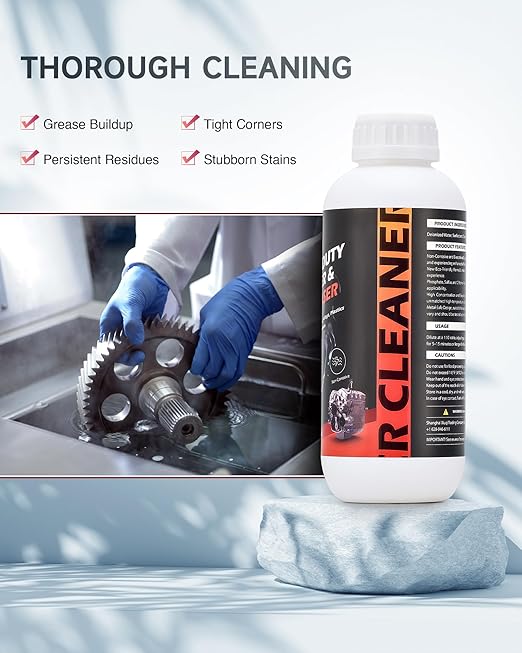 10L Ultrasonic Cleaner with Heater and Timer & 34 fl oz Ultrasonic Cleaning Solution 1:10 Dilution