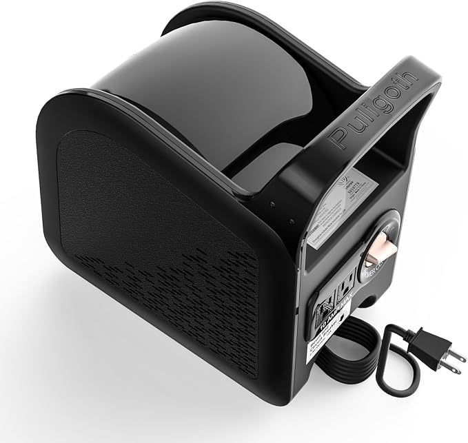 Portable Blower Fan for Home: High Velocity Floor Fans for Cooling and Drying - Air Mover with 185° Rotating for Bedroom, Garage, Shop and Gym, 3 Speeds Utility Fan with 2 AC Outlets, Black
