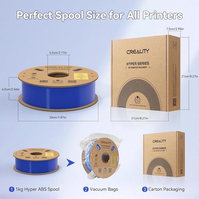Official Creality Hyper PETG Filament 1.75mm, High Speed 600mm/s 3D Printer Filament PETG, 1kg(2.2lbs)/Spool, Dimensional Accuracy ± 0.05 mm