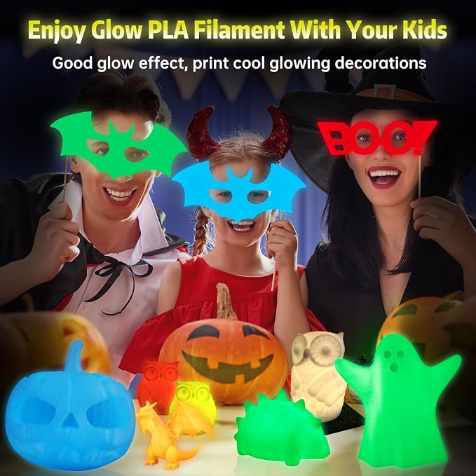 SUNLU Glow in The Dark PLA Filament, Neatly Wound Luminous PLA 3D Printer Filament 1.75mm Dimensional Accuracy +/- 0.02mm, Fit Most FDM 3D Printers, 1kg Spool (2.2lbs), (Yellow PLA, Glow Yellow)