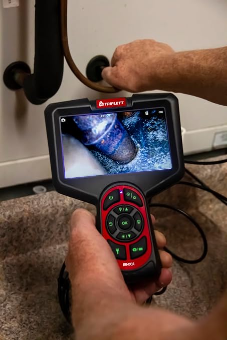 Triplett BR400A Waterproof High Definition Borescope with 360° Rotating Dual Camera