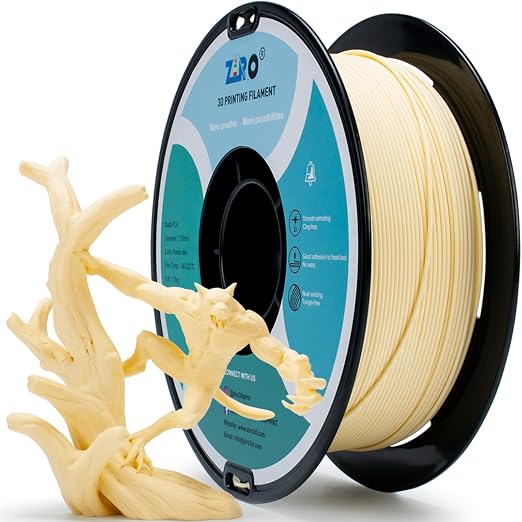 ZIRO Matte PLA Filament, Shine-Free Finish 1.75mm 3D Printer Filament, Pastel Colors PLA Series, 1kg/2.2lbs Spool, Dimensional Accuracy +/- 0.03mm, Fit Most FDM 3D Printers, Pastel Skin(Matte)