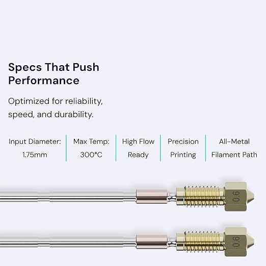 Genuine E3D High Flow Prusa Nozzle for MK4/XL 3D Printer (Brass, 0.6mm)