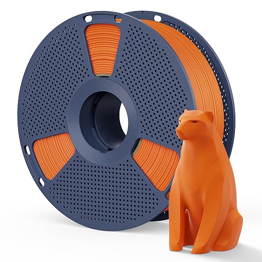 Matte PLA Filament 1.75mm, 1kg(2.2lbs) SUNLU 3D Printer Filament, Smooth Matte Finish, Less Brittle, Reduced Layer Line Appearance, Sunny Orange