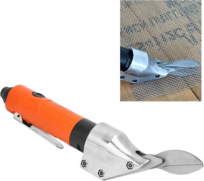 1/4in Heavy Duty Air Shears, Air Shears, Scissor Power 2500rmp Pneumatic Metal Shear Cutter Steel Straight Blade Scissors