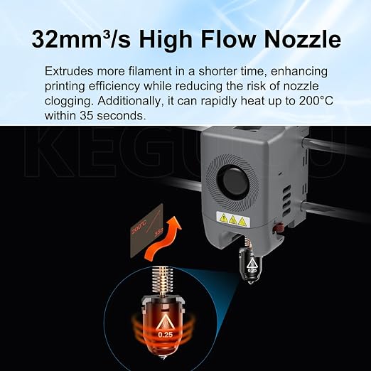 Original 0.25mm AD5M Nozzle Assembly for Flashforge AD5M/AD5M Pro – Ultra-Fine Precision for Exquisite Detail & Smooth Surfaces,Ideal for Miniatures & Intricate Models,Fast Heat-Up & Quick-Release