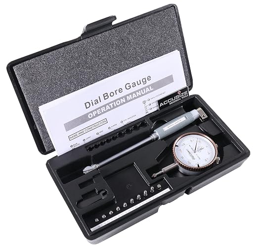 Accusize Industrial Tools 0.4-0.7'' by 0.0005'' Dial Bore Gage, Stem Length 4'', Ee20-5007 | 4" Stem Length, Self-Centering, Chrome-Plated Handle, Insulated Grip, EE20-5007