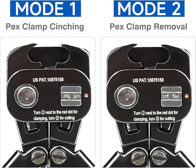 iCrimp PEX Crimping Tool Kit for 3/8-in, 1/2-in, 3/4-in, 1-in PEX Clamp Cinch & Removal, c/w 1/2''(20 Pack) and 3/4''(10 Pack) PEX Clamp Rings, PEX Tubing Cutter