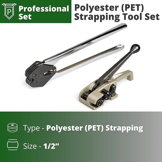 IDL Packaging PRO Strapping Tool Set for 1/2" Polyester (PET) Strapping – Best-in-Class Teknika MUL-320 Tensioner and MUL-331 Sealer – High-Performance Packaging Strapping Tool Kit