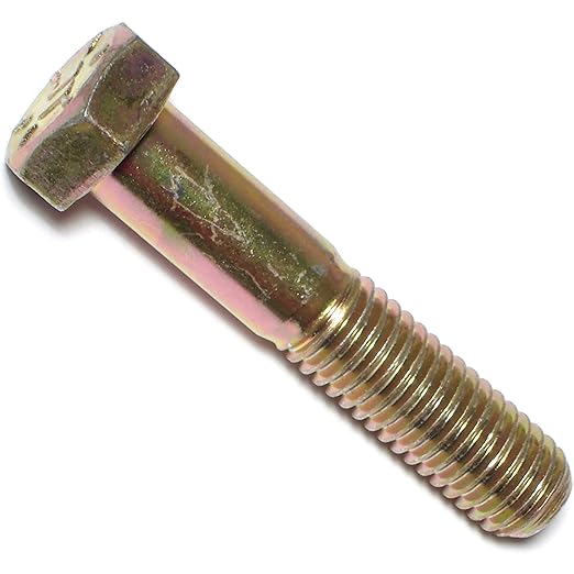 Hard-To-Find Fastener Grade 8 Hex Cap Coarse Large Bolts, Midwest Assortment Refill, Steel Hex Bolts for Construction, Home Improvement , 1/2-13 x 2-1/2 - Inch, Pack of 4