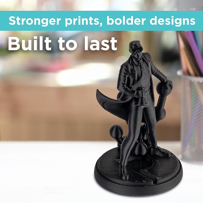 Polymaker PLA PRO Filament 1.75mm 3kg, Tough & High Rigidity Black 3D Printing Filament, PolyLite PLA PRO High Speed, Print with Most 3D Printers
