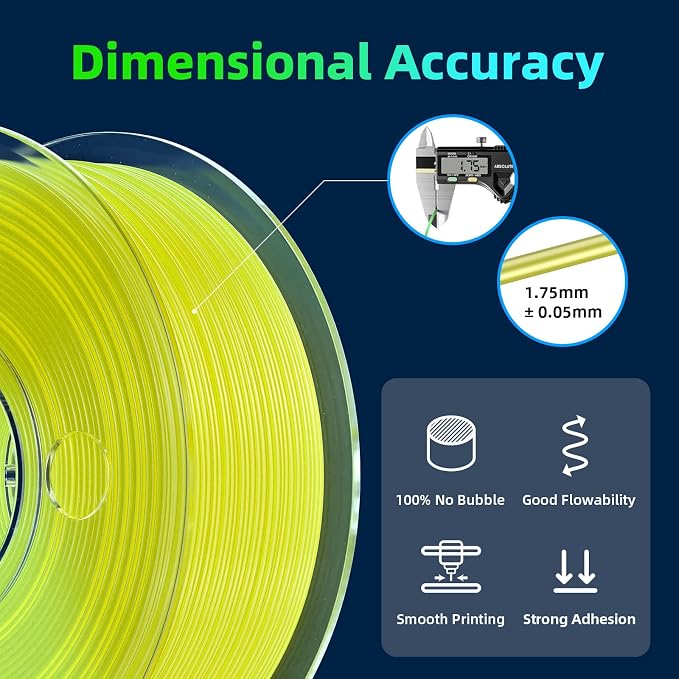 95A TPU 3D Printer Filament Bundle,Glow in The Dark Blue,Green,Orange,Yellow, Each Spool 0.25kg, 4 Spools,Total 1KG,Dimensional Accuracy +/- 0.05mm,Fit Most 3D Printers