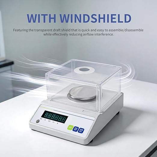 Lab Scale 0.001g*100g Accuracy High Precision Analytical Balance 0.001g Laboratory Digital Scale Jewelry Weighing Balance with Windshield (100g*1mg)