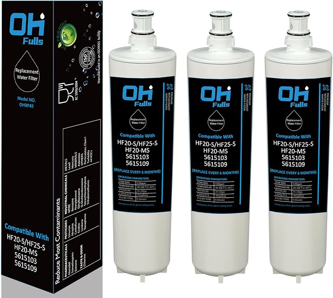 HF20-S HF20-MS HF25-S Water Filter Replacement, Compatible with 3M High Flow Series Cartridge Model HF20-S, 5615103/HF20-MS, 5615109/HF25-S, Water Filtration System, 3 Filters