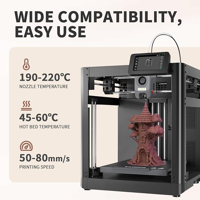Reprapper Wood PLA Filament Variety Pack - 1.75mm 4 Spool Bundle: Natural, Mahogany, Dark Mahogany & Walnut Real Wood Fiber, Dual Color 3D Printing Material 250g x 4pack