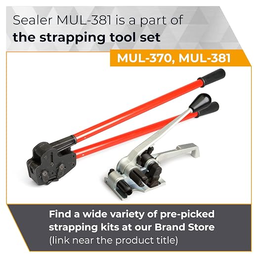 IDL Packaging Teknika MUL-381 Heavy Duty Sealer for PET/PP Strapping, 3/4" Strap Width
