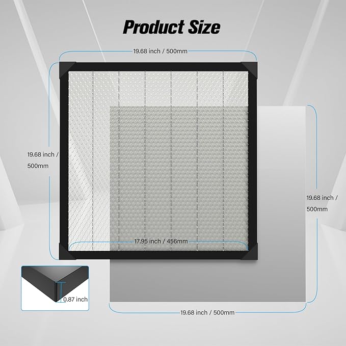 Creality Honeycomb Laser Bed for Laser Engraver and Cutter Machine | Honeycomb Platform with Aluminum Panel, Size：19.7" * 19.7"