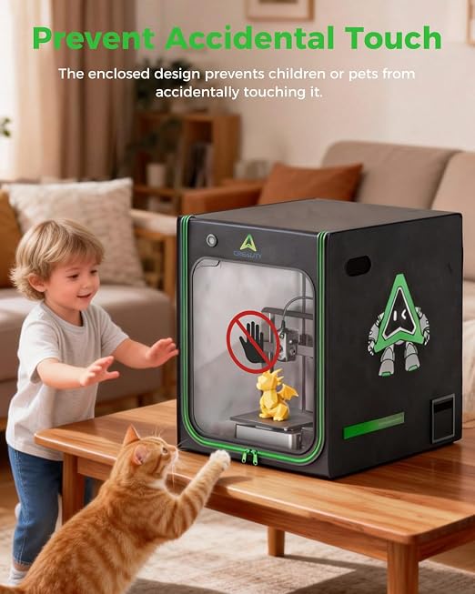 Creality 3D Printer Enclosure with LED Lighting, Constant Temperature Fireproof Dustproof Protective Cover, 700*750*900mm 3D Printer Cover for CR-10 Smart Pro/CR-10 Pro/Ender 3 S1 Plus/Ender 5 Plus