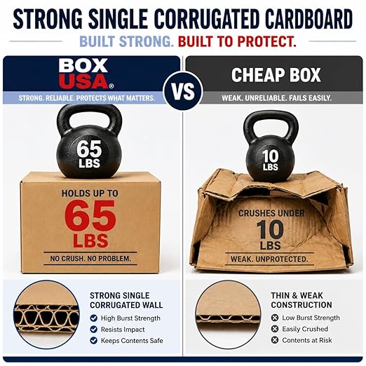 BOX USA Moving Boxes Medium 18"L x 14"W x 12"H 10-Pack | Corrugated Cardboard Box for Shipping, Mailing, Packing, Packaging and Storage 18x14x12