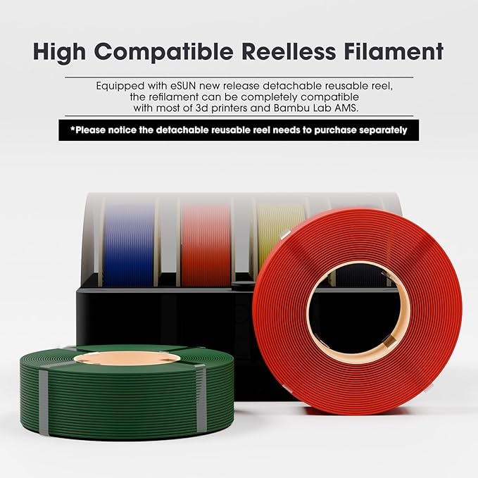 eSUN PLA+ Refilament 1.75mm, 3D Printer Refill PLA Plus, Dimensional Accuracy +/- 0.03mm, 1KG Spoolless 3D Printing Filament for 3D Printers, Cold White