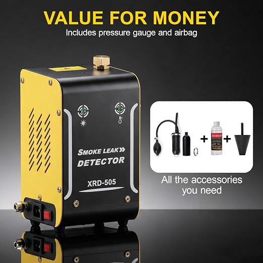 Automotive Smoke Machine with Built-in Air Pump and 100ml Smoke Fluid，Smoke Machine Automotive- 12V DC,Smoke Machine Leak Detector for Cars, Motorcycles, Trucks, Boats, ATVs