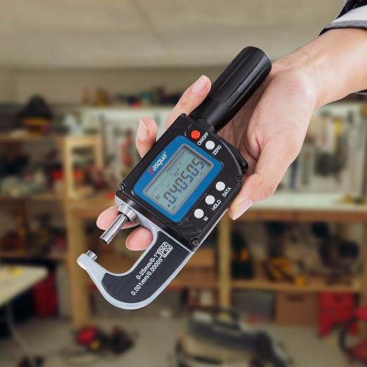 Dasqua IP65 High Precision Digital Outside Micrometer 0-1"/25mm, Industrial Level Measuring Tools for Professionals, Accuracy 0.002mm